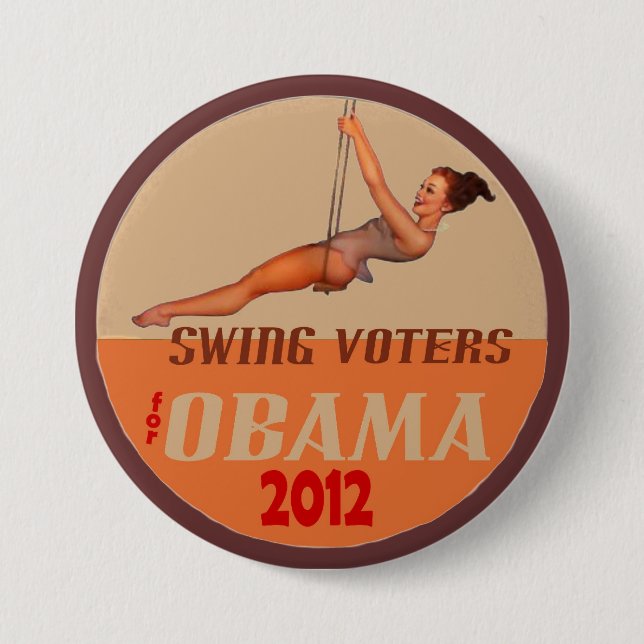 Swing Voters for Obama 2012 7.5 Cm Round Badge (Front)