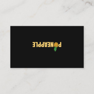 Swinger Pineapple Upside Down Phrase for Men Women Business Card