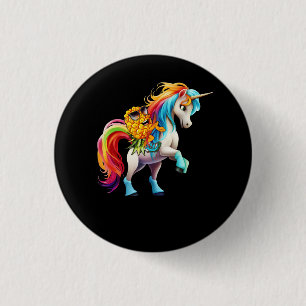 Swinger Upside Down Pineapple Magical Unicorn Rain 3 Cm Round Badge