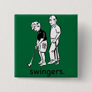 Swingers. 15 Cm Square Badge