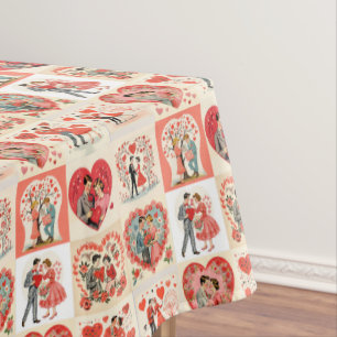 Swingin' Sixties Valentine Patchwork Tablecloth
