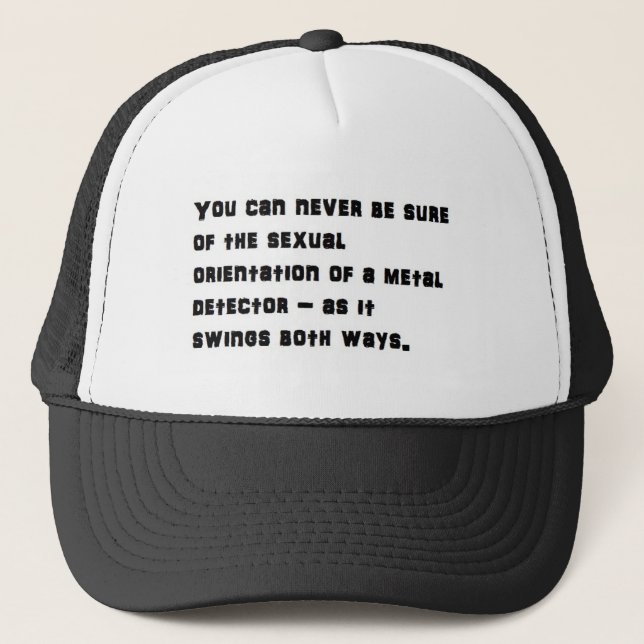 Swinging detector trucker hat (Front)
