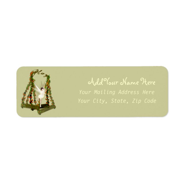 Swinging Fairy Address Label (Front)