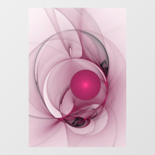 Swinging Fractal, Modern Abstract Berry Pink Art