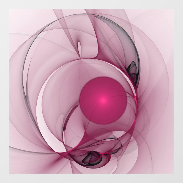 Swinging Fractal, Modern Abstract Berry Pink Art (Sheet)