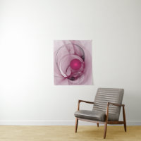 Swinging Fractal, Modern Abstract Berry Pink Art