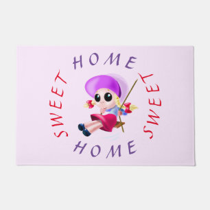 Swinging Girl Doormat