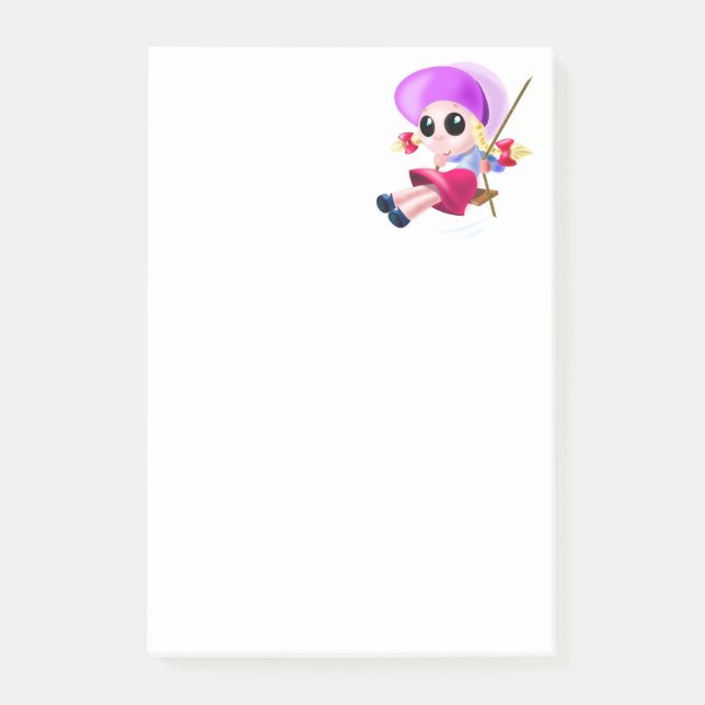 Swinging Girl Post-it® Notes (Front)