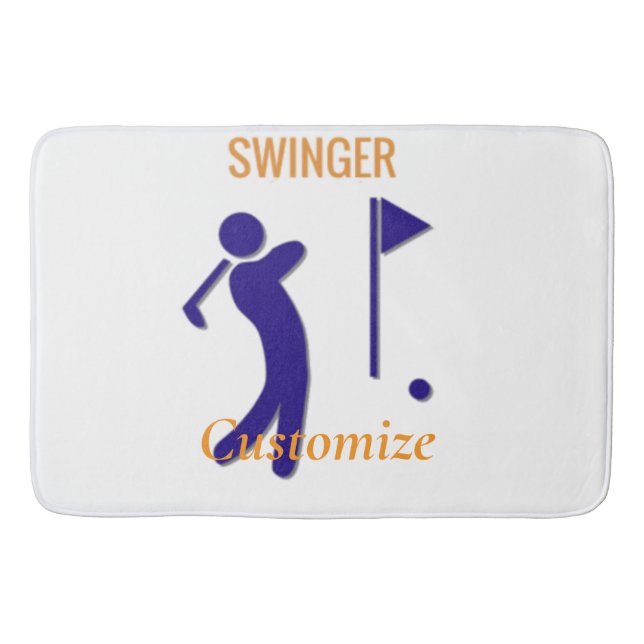 Swinging Golfer Thunder_Thunder_Cove Bath Mat (Front)