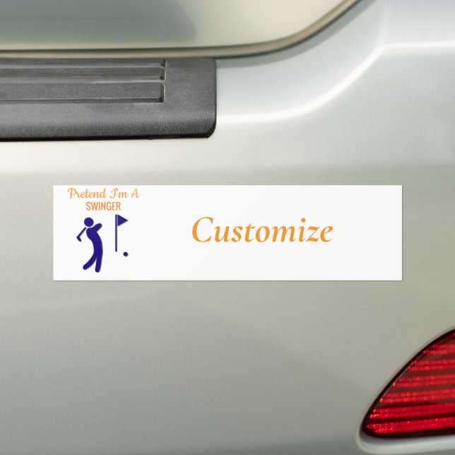 Swinging Golfer Thunder_Thunder_Cove Bumper Sticker (On Car)