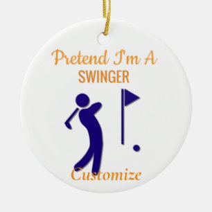 Swinging Golfer Thunder_Thunder_Cove Ceramic Tree Decoration
