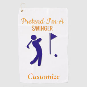 Swinging Golfer Thunder_Thunder_Cove Golf Towel