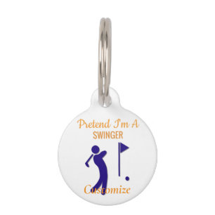 Swinging Golfer Thunder_Thunder_Cove Pet Tag