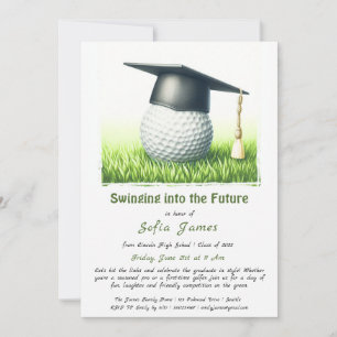 Swinging into the Future  A Golf-Themed GraduatioN Invitation