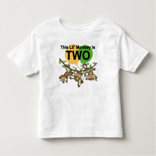 Swinging Monkeys 2nd Birthday T-shirts and Gifts