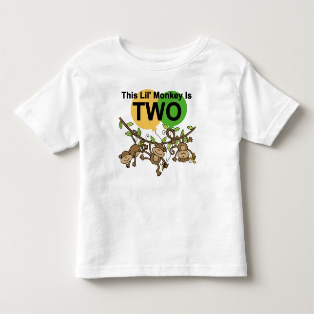 Swinging Monkeys 2nd Birthday T-shirts and Gifts (Front)