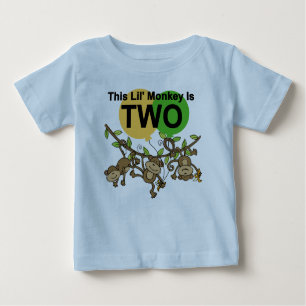 Swinging Monkeys 2nd Birthday T-shirts and Gifts