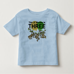 Swinging Monkeys 3rd Birthday tshirts and Gifts