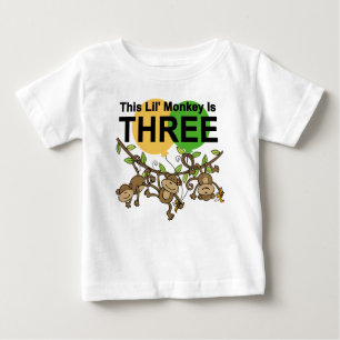 Swinging Monkeys 3rd Birthday tshirts and Gifts