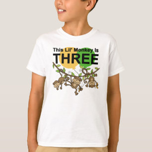 Swinging Monkeys 3rd Birthday tshirts and Gifts