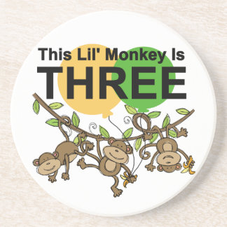 Swinging Monkeys 3rd Birthday tshirts and Gifts Coaster