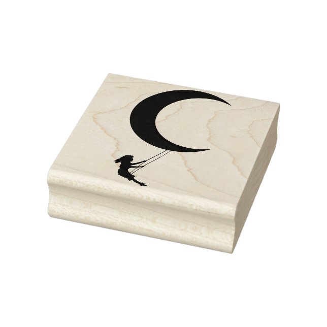 Swinging on the Moon Rubber Stamp (Stamp)