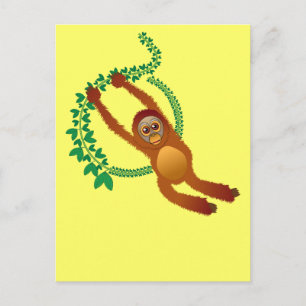 Swinging Orangutan Postcard