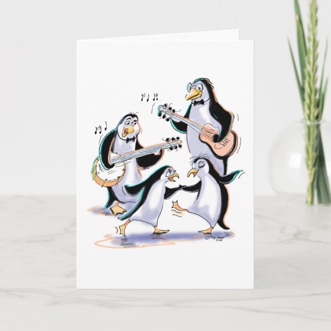 sWiNgInG pEnGuInS Card (Front)