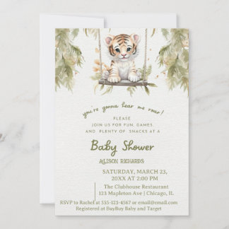 Swinging Safari: Lion Cub's Wild Adventure Invitation