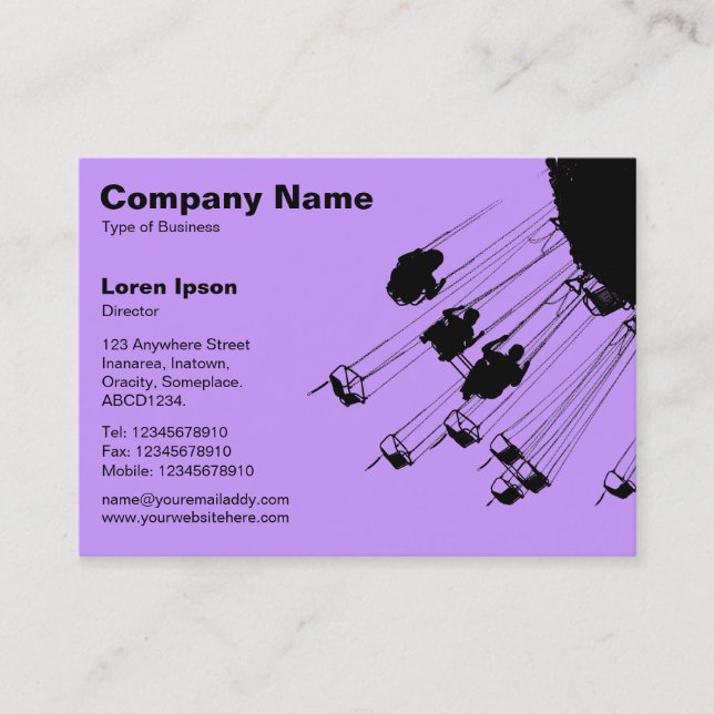 Swings and Roundabouts v2 - Lilac Business Card (Front)