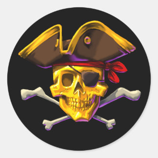 Swipe the Gold sticker Gold Skull black