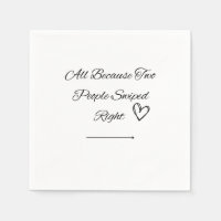 Swiped Right Wedding Napkins