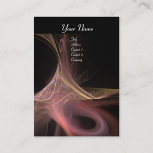 SWIRL 2 MONOGRAM Vibrant black pink red brown Business Card