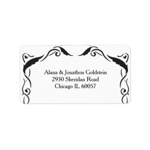 Swirl Arch simple elegant Label
