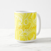 Swirl Art LEMONADE Yellow Preppy Modern YEAR Fun