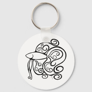 Swirl Betta Fish Key Ring