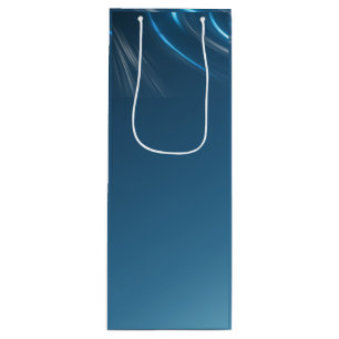 Swirl Blues Wine Gift Bag