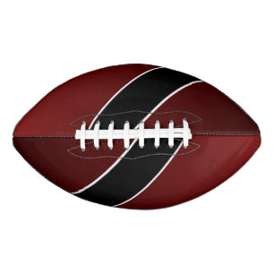 Swirl Burgundy Black Strip Design Football