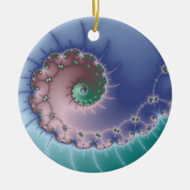 Swirl Ceramic Tree Decoration (Front)