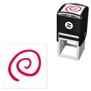 Swirl Coil Fun Design Christmas Atomic Galaxy Self-inking Stamp