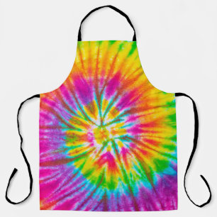 swirl colourful tie dye pattern abstract backgroun apron