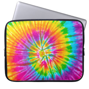 swirl colourful tie dye pattern abstract backgroun laptop sleeve