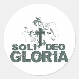 Swirl Cross Classic Round Sticker