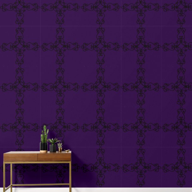 Swirl Cross Design Wallpaper (Hallway)