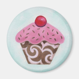 Swirl cupcake magnet