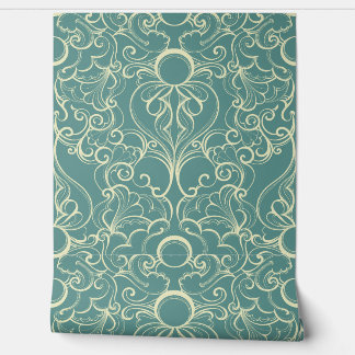 Swirl Damask Wallpaper
