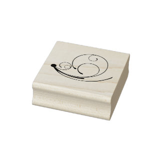 Swirl Design Rubber Stamp