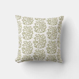 swirl doodle patterned cushion