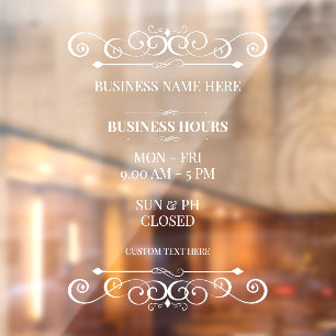 Swirl Elegant Business Opening Time Hours