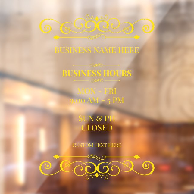 Swirl Elegant Business Opening Time Hours (Sheet 2)